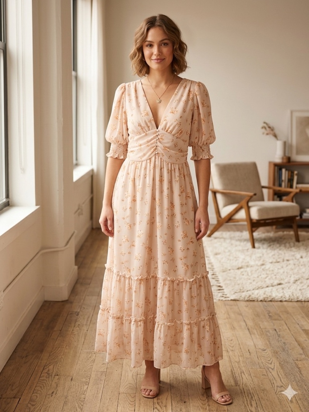 Altr’d State Floral Tiered Maxi Dress